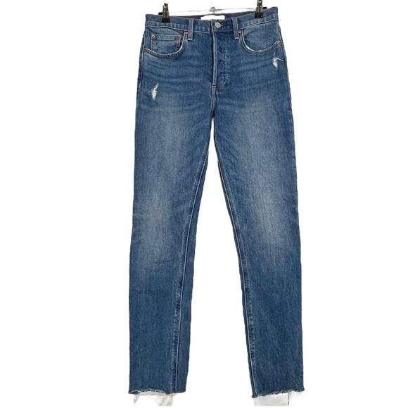 Aritzia Denim Forum The Yoko High Rise Slim Jeans Organic Cotton Denim Womens 27 - Picture 1 of 12